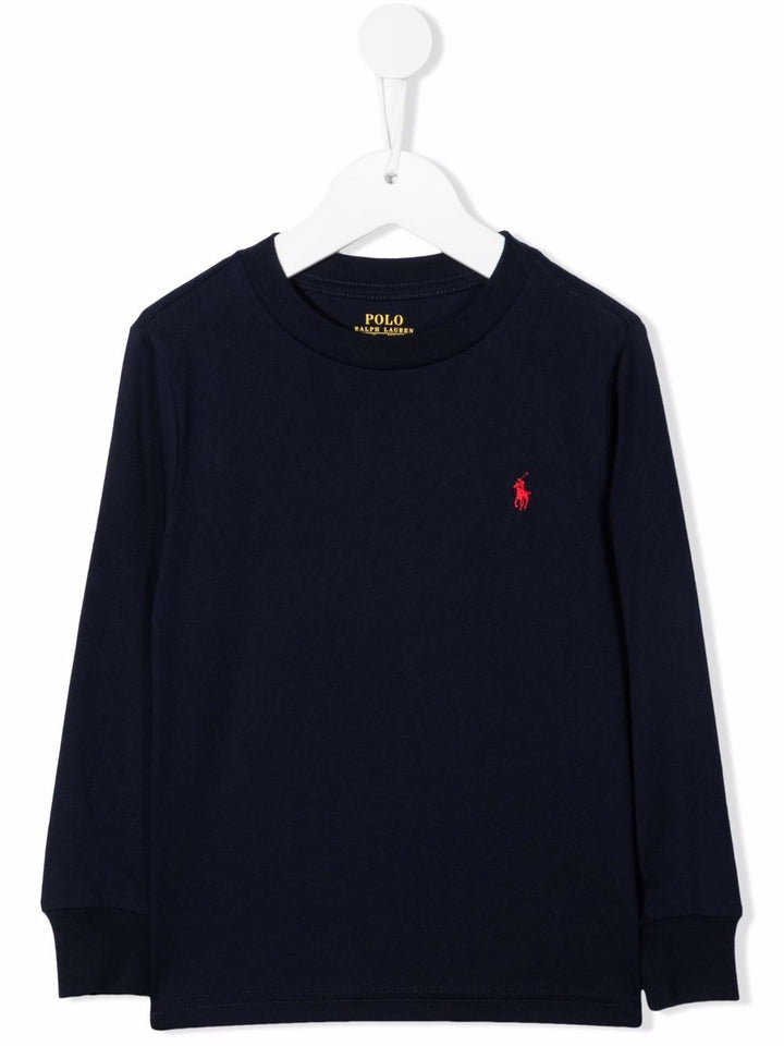 Navy blue cotton t-shirt for boys
