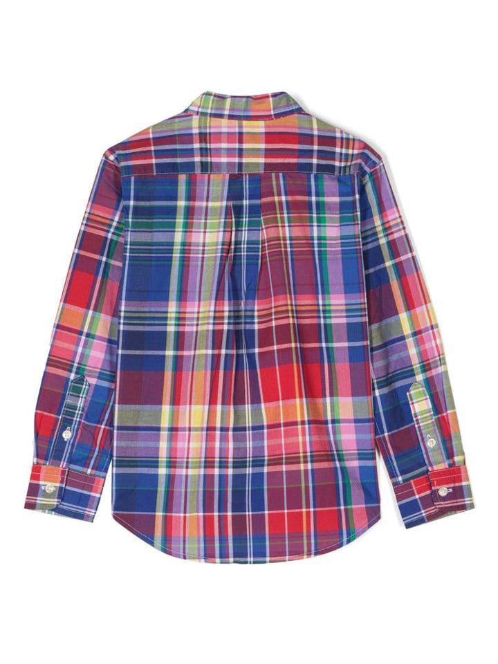 Camicia rosso/multicolore per bambino