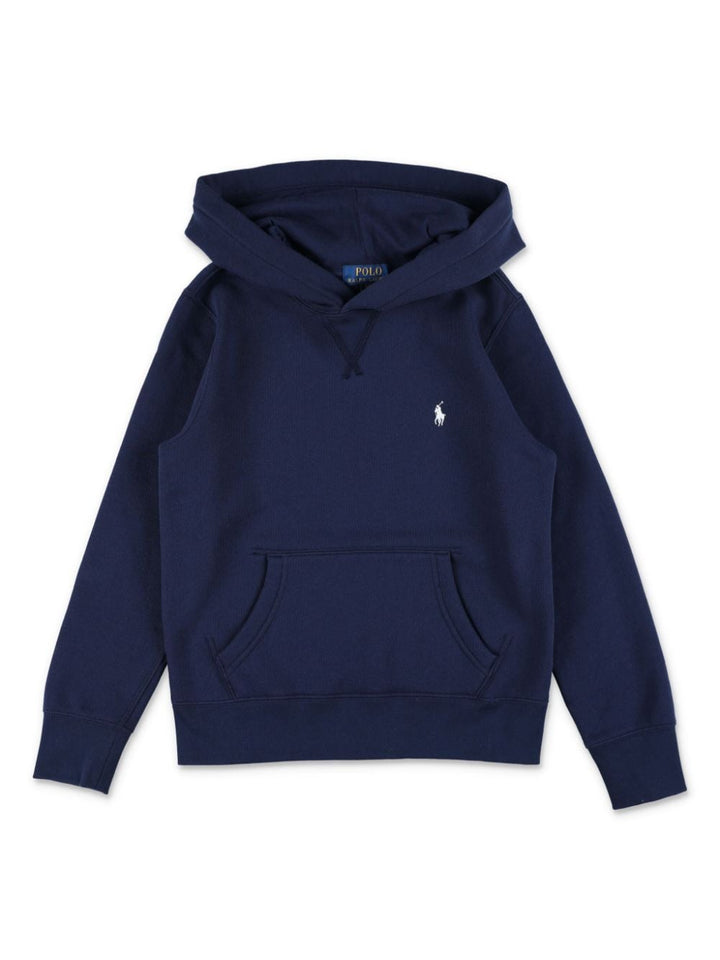 Navy blue sweatshirt for boys with logo