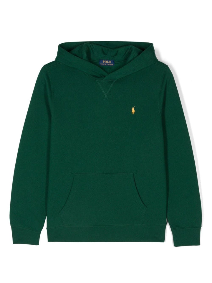 Green sweatshirt for boys with logo