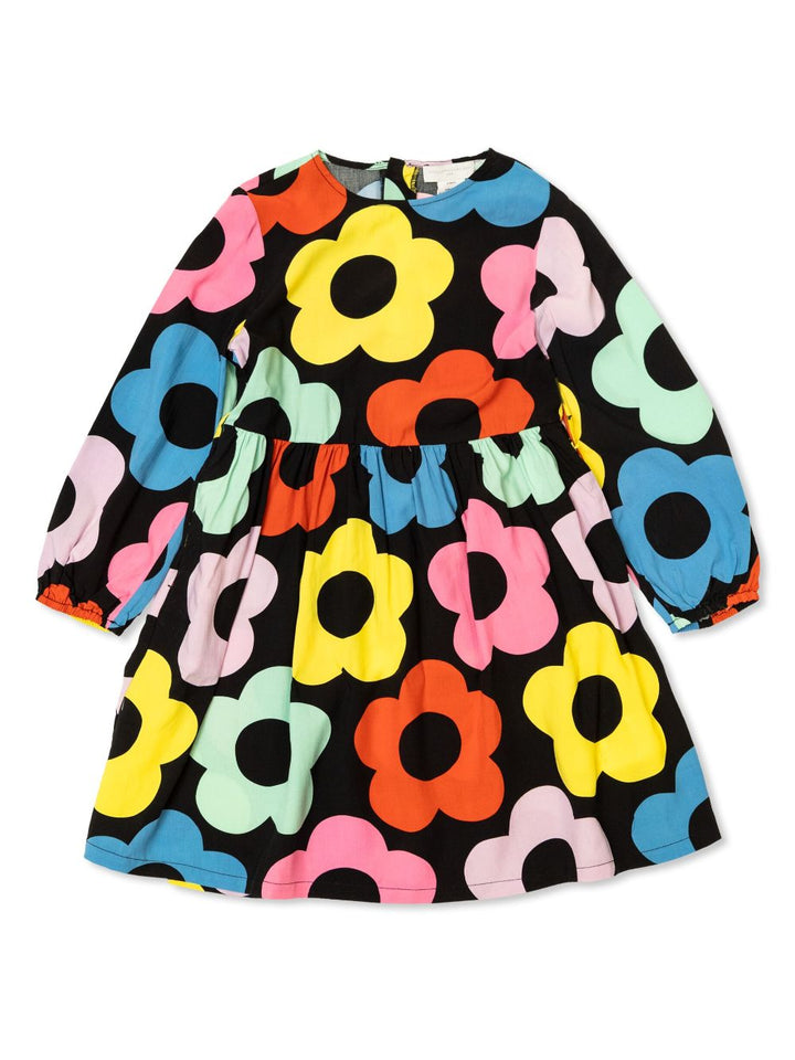 Black floral dress for girls