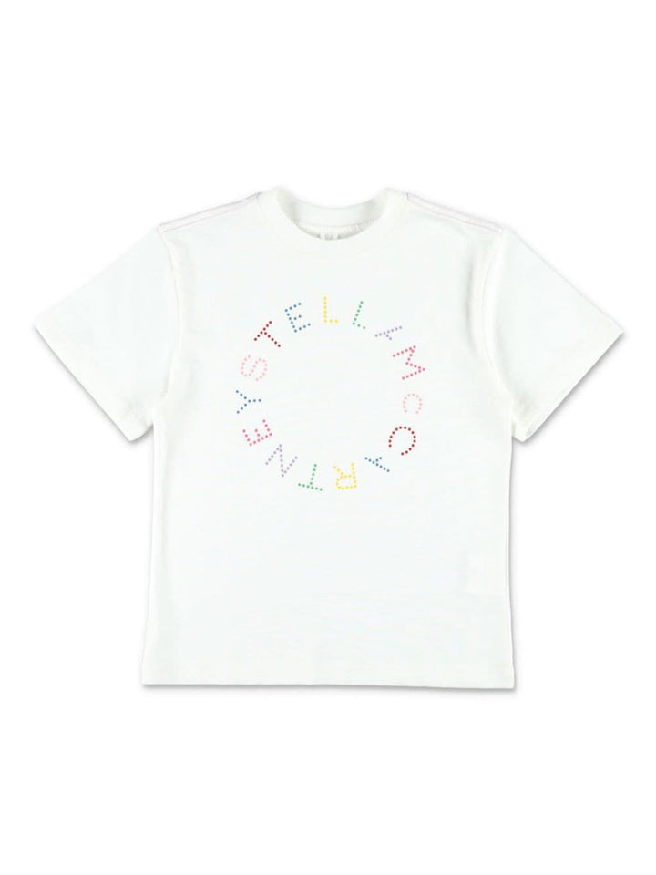 T-shirt per bambina in cotone bianca