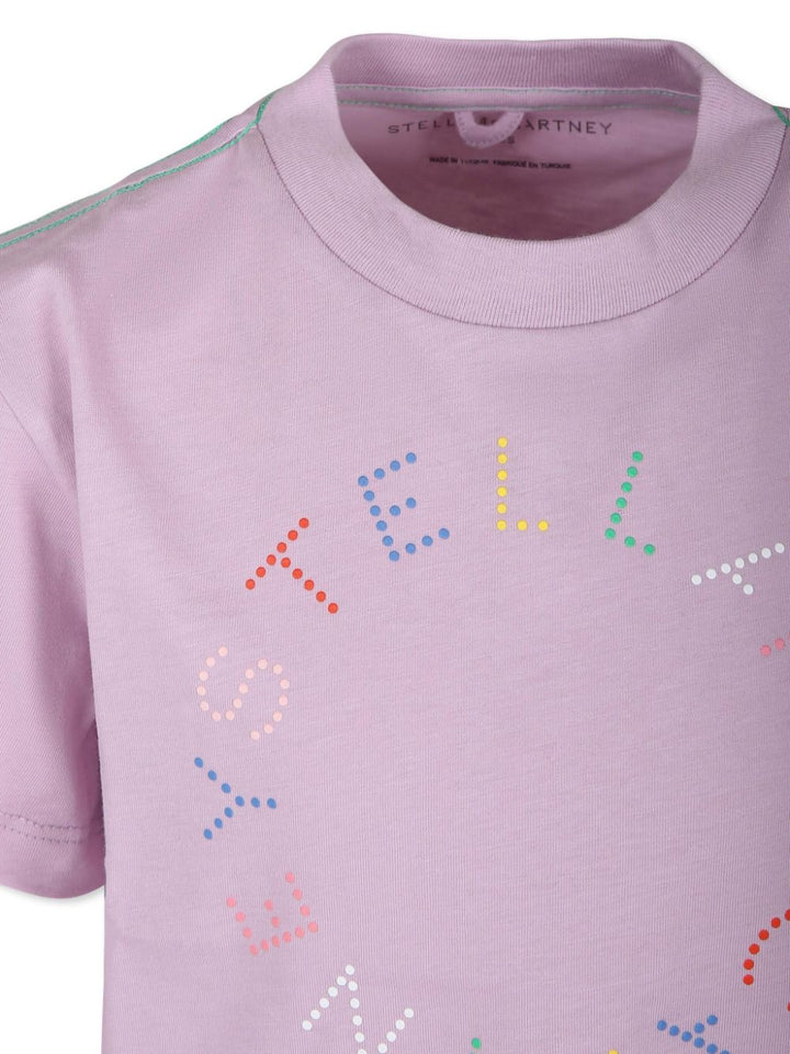 T-shirt per bambina in cotone lila
