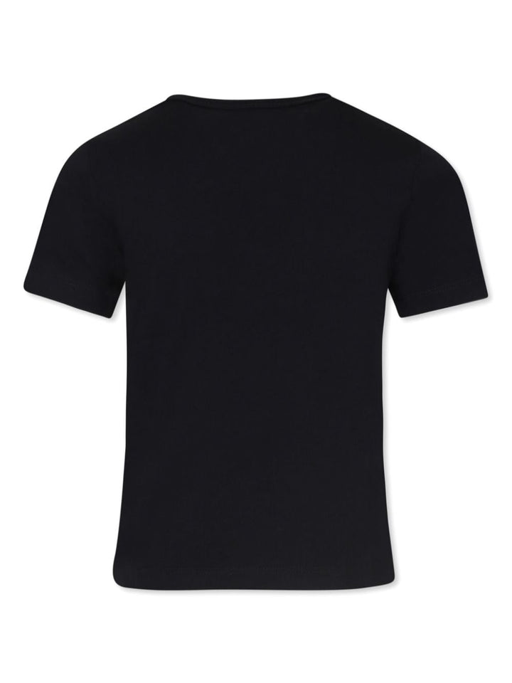 T-shirt per bambina in cotone nera