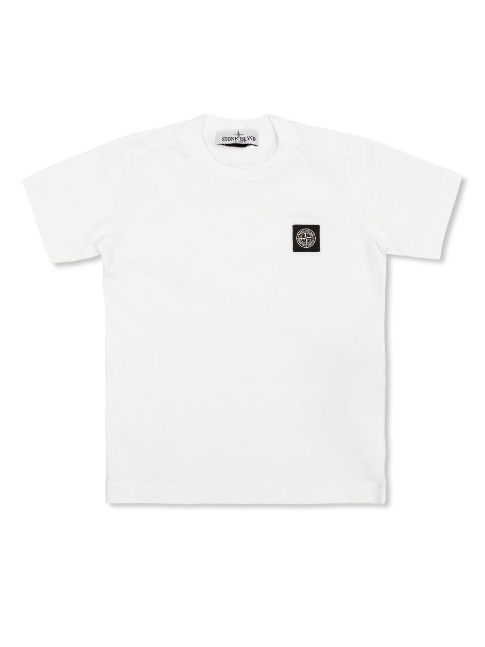 T-shirt per bambino in cotone bianca 811620147 V0001 Stone Island Kids 
