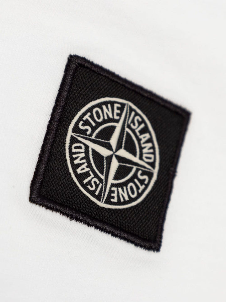 T-shirt per bambino in cotone bianca 811620147 V0001 Stone Island Kids 