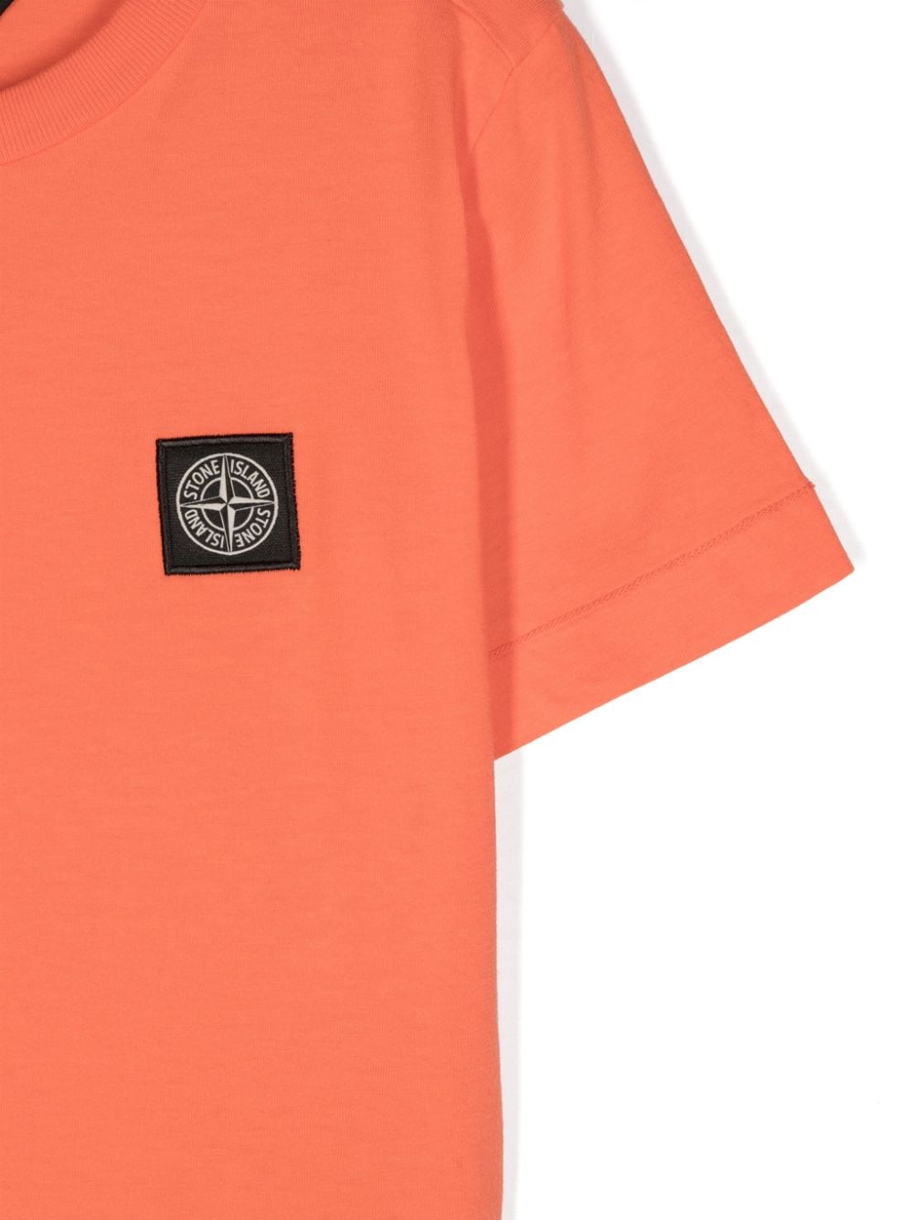 T-shirt per bambino in cotone arancione 811620147 V0032 Stone Island Kids 