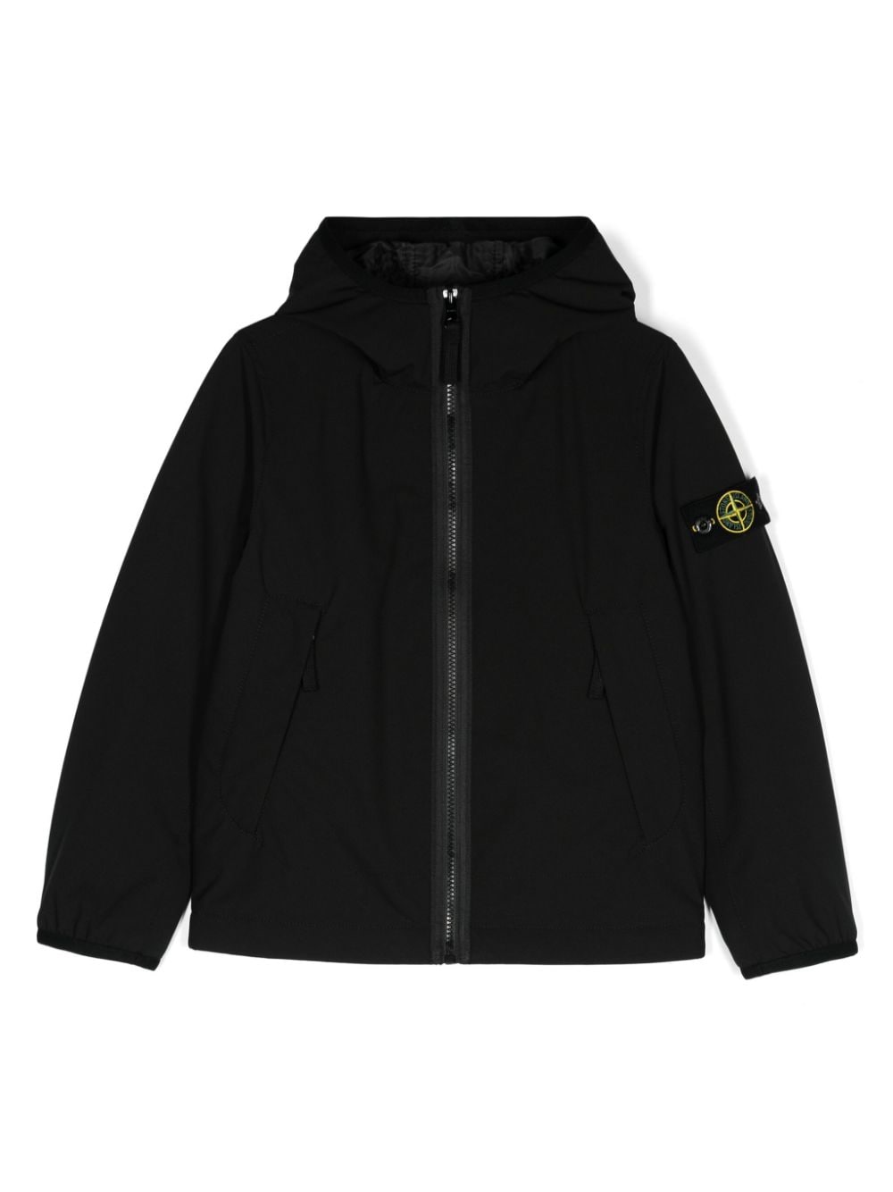 Giubbotto impermeabile per bambino in nylon nero 811640527 V0029 Stone Island Kids 