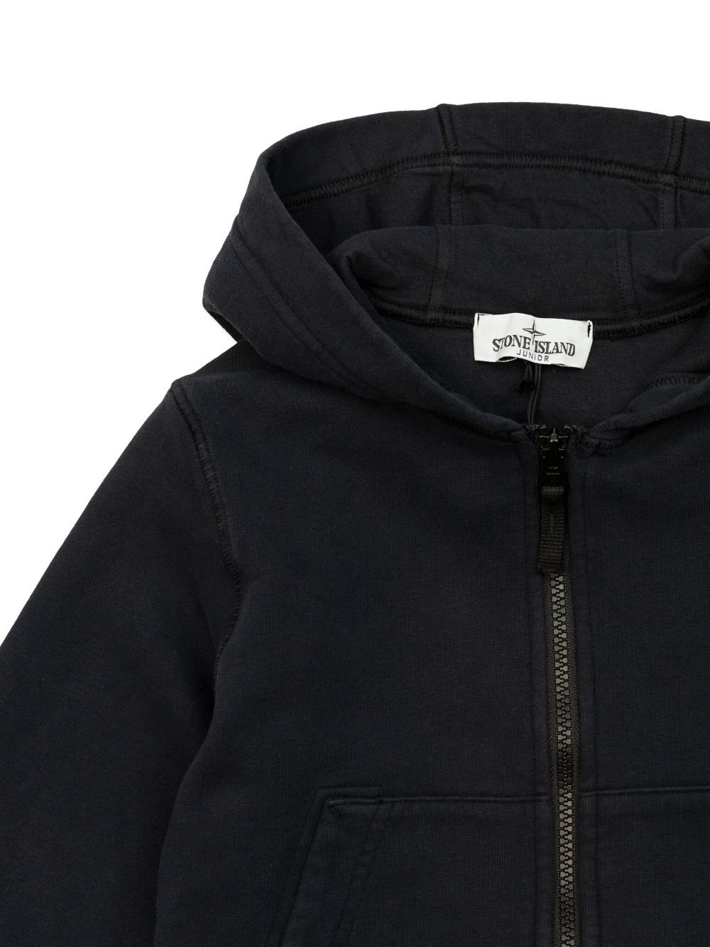 Felpa per bambino in cotone nera 811660720 V0020 Stone Island Kids 