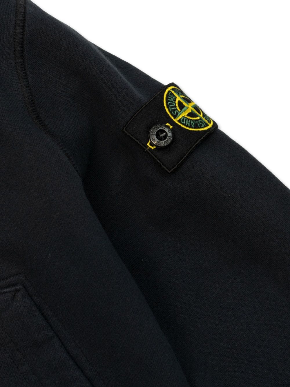 Felpa per bambino in cotone nera 811660720 V0020 Stone Island Kids 