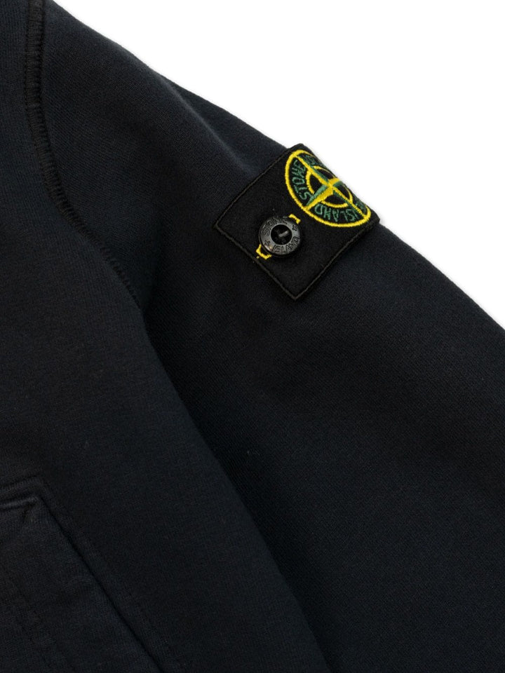 Felpa per bambino in cotone nera 811660720 V0020 Stone Island Kids 