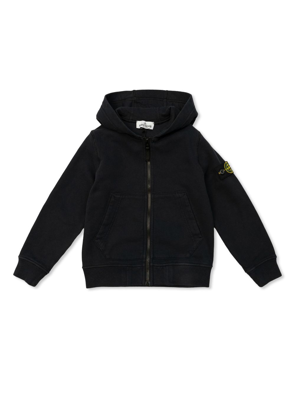 Felpa per bambino in cotone nera 811660720 V0020 Stone Island Kids 