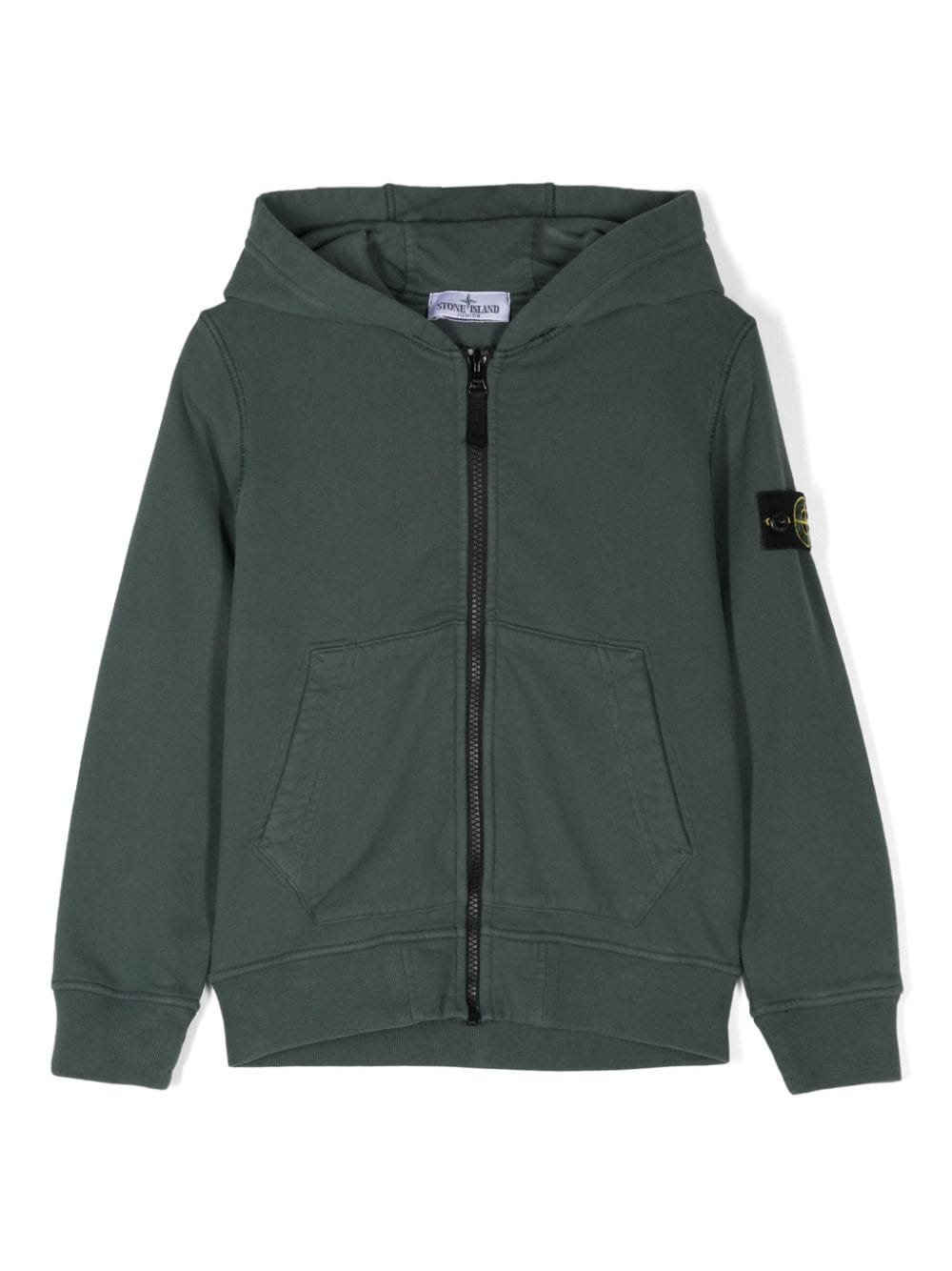 Felpa per bambino in cotone verde 811660720 V0057 Stone Island Kids 