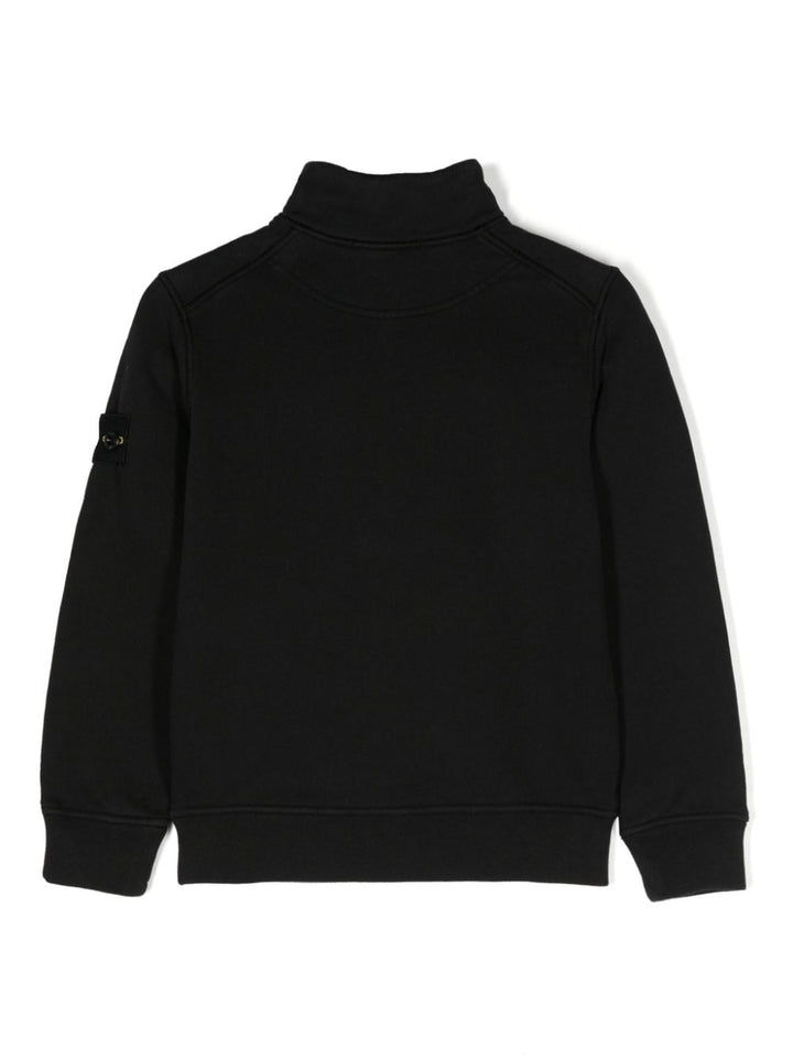 Felpa per bambino in cotone nero 811661020 V0029 Stone Island Kids 