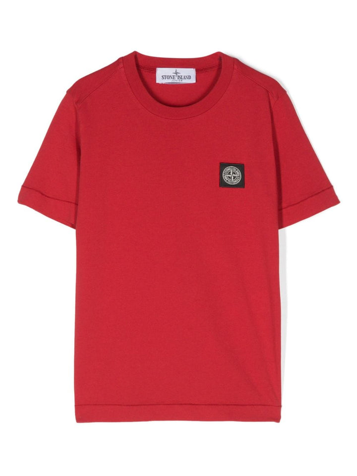 Red cotton t-shirt for children