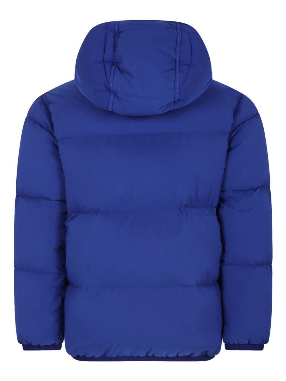 Blue nylon padded jacket for children