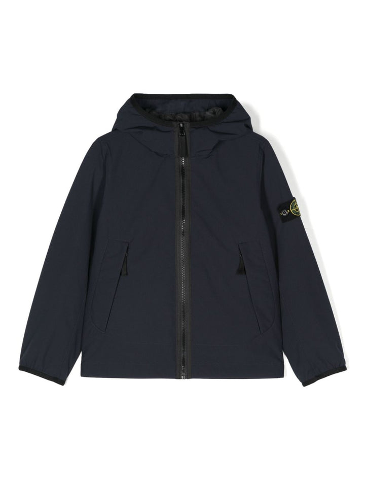 Navy Blue Jacket for Kids with Logo