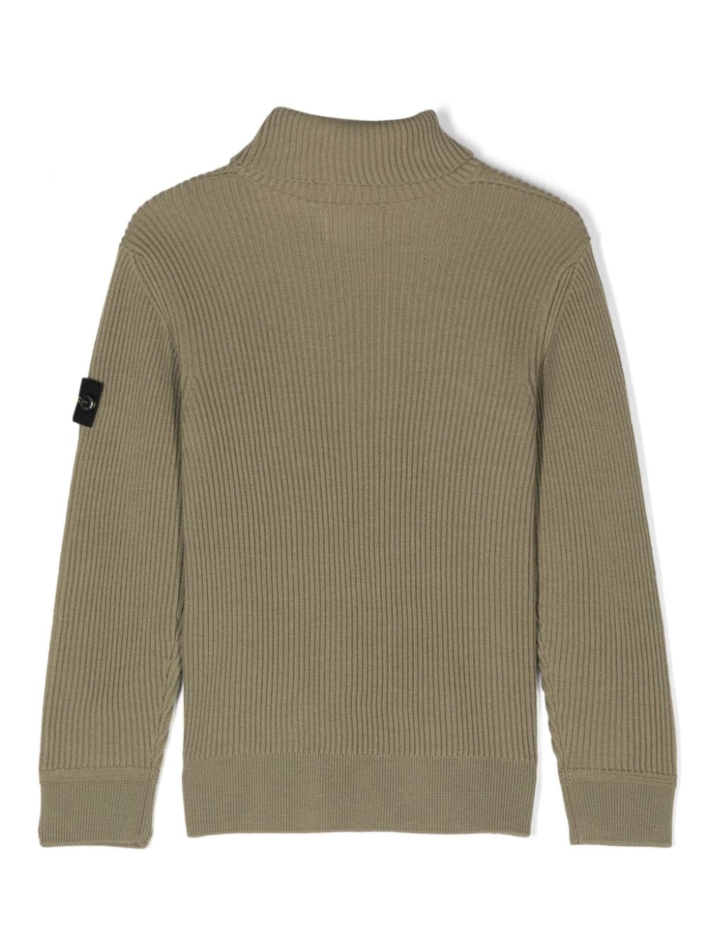 Green sweater for boys with logo