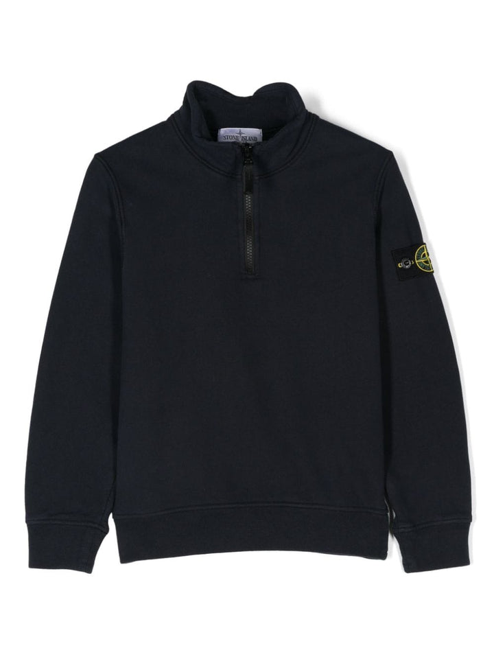 Midnight blue sweatshirt for boys with logo