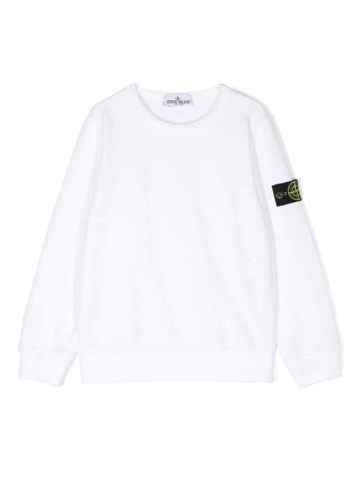 White cotton sweatshirt for children