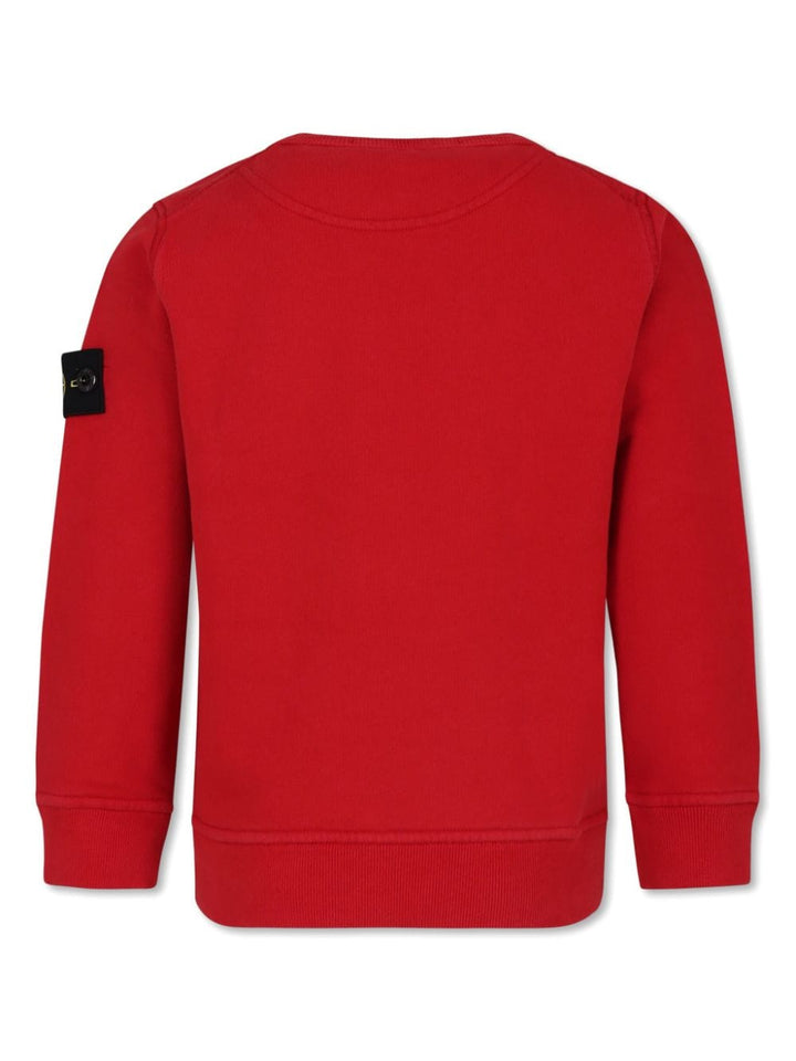 Red cotton sweatshirt for children