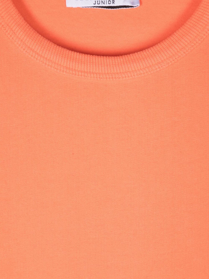 Orange cotton sweatshirt for boys