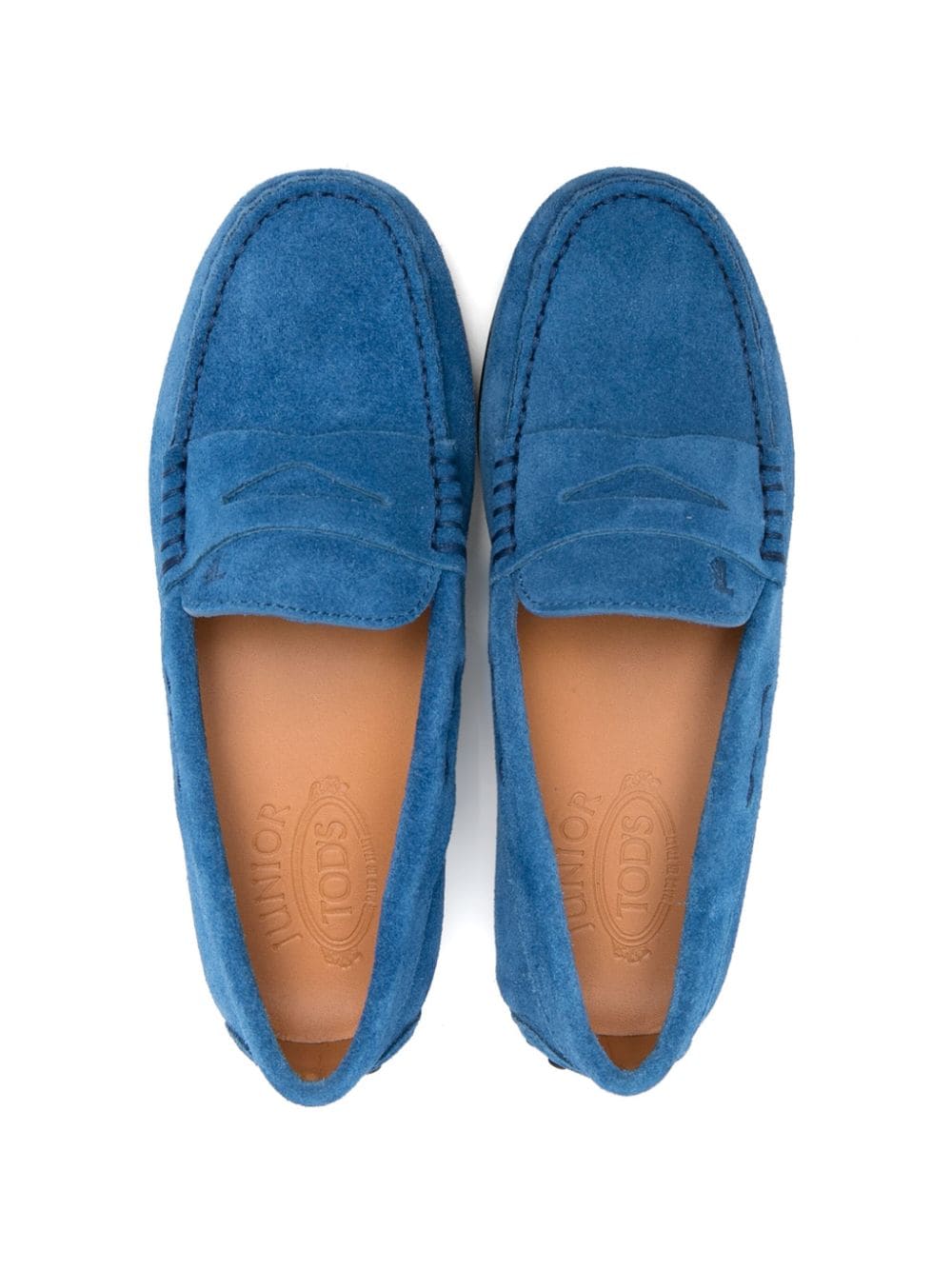 Mocassini blu celo per bambino UXC0LR00010RE0 U625 Tod's Kids 