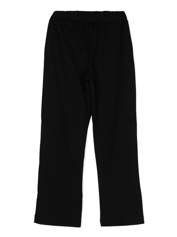 Pantalone per bambina in cotone nero 242GJ2047 00006 Twin Set 