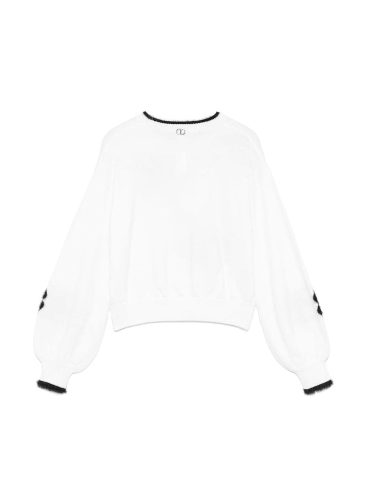 Maglione bianco per bambina 242GJ3070 02722 Twin Set 