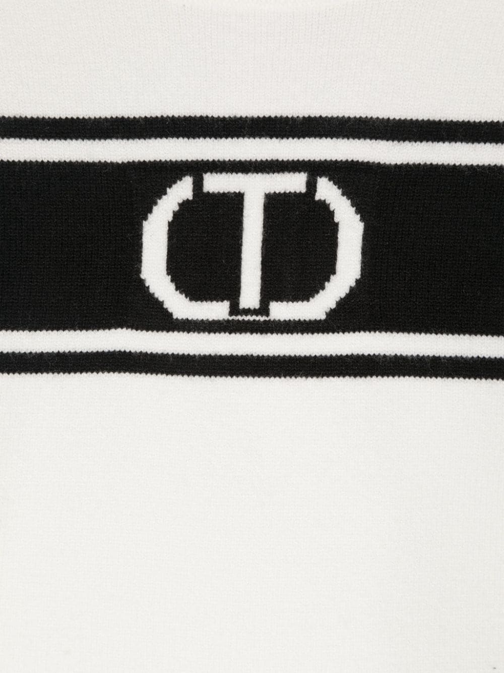 Maglione bianco per bambina con logo 242GJ3163 02722 Twin Set 
