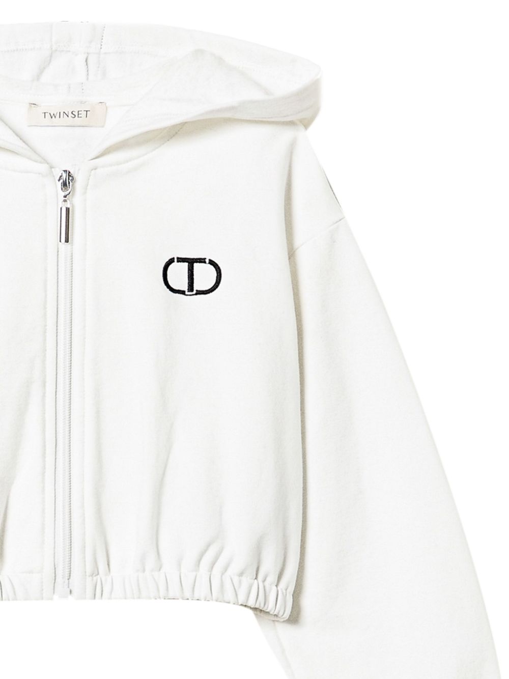 White sweatshirt for girls with logo