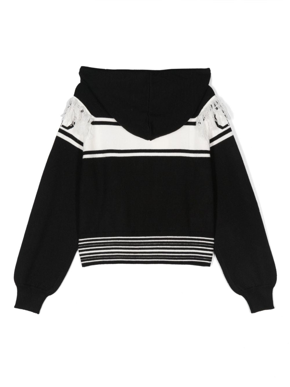 Black cardigan for girls with logo