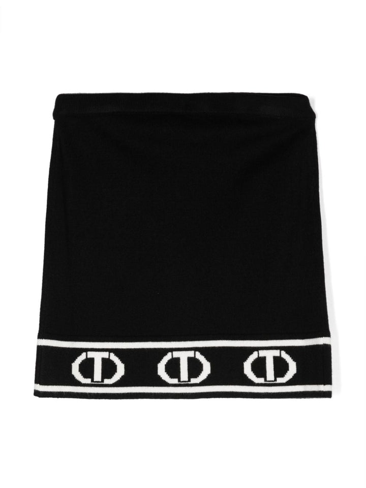 Black cotton skirt for girls