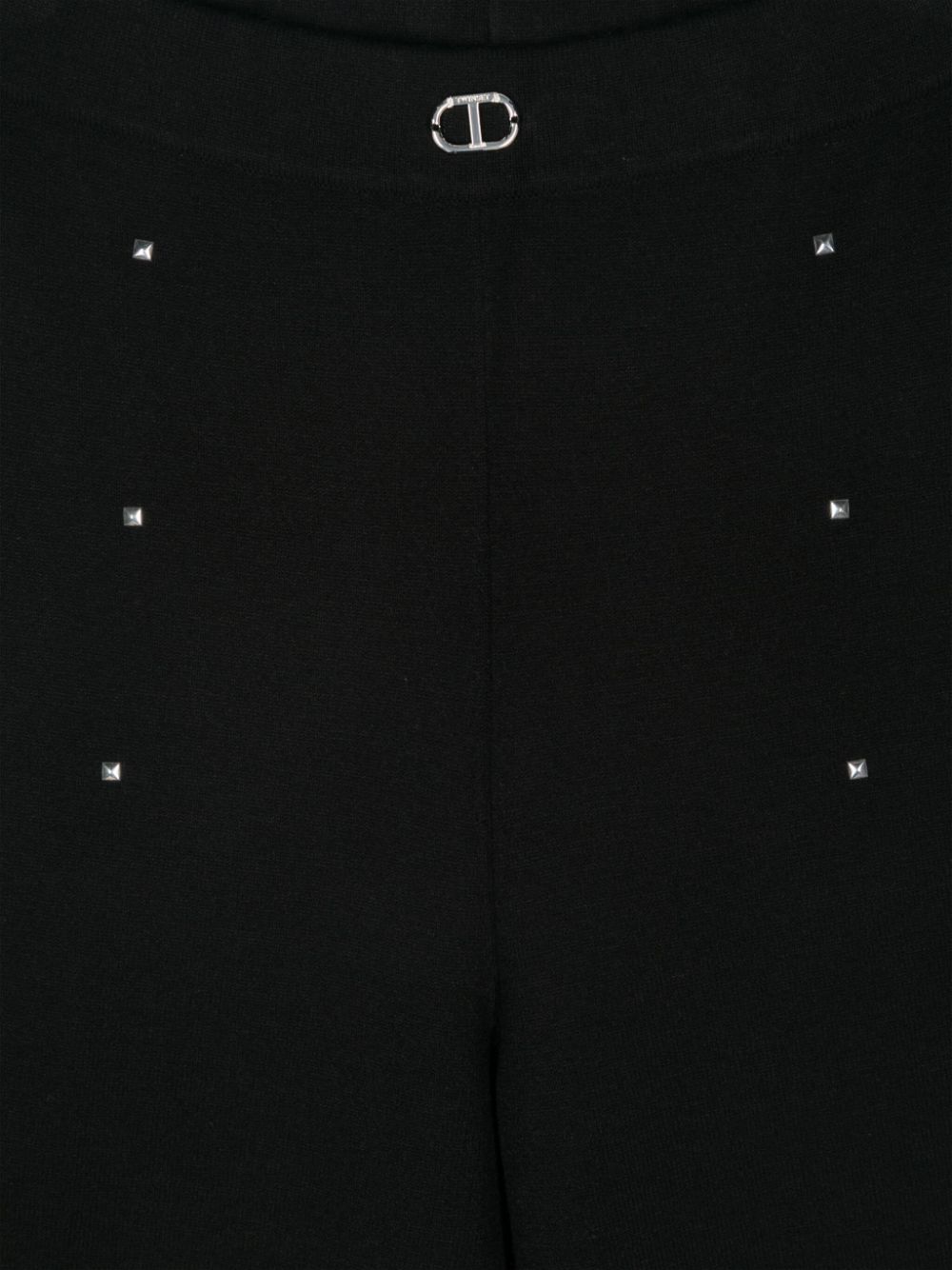 Black trousers for girls with logo