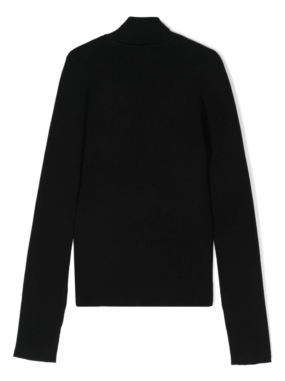 Black sweater for girls with logo