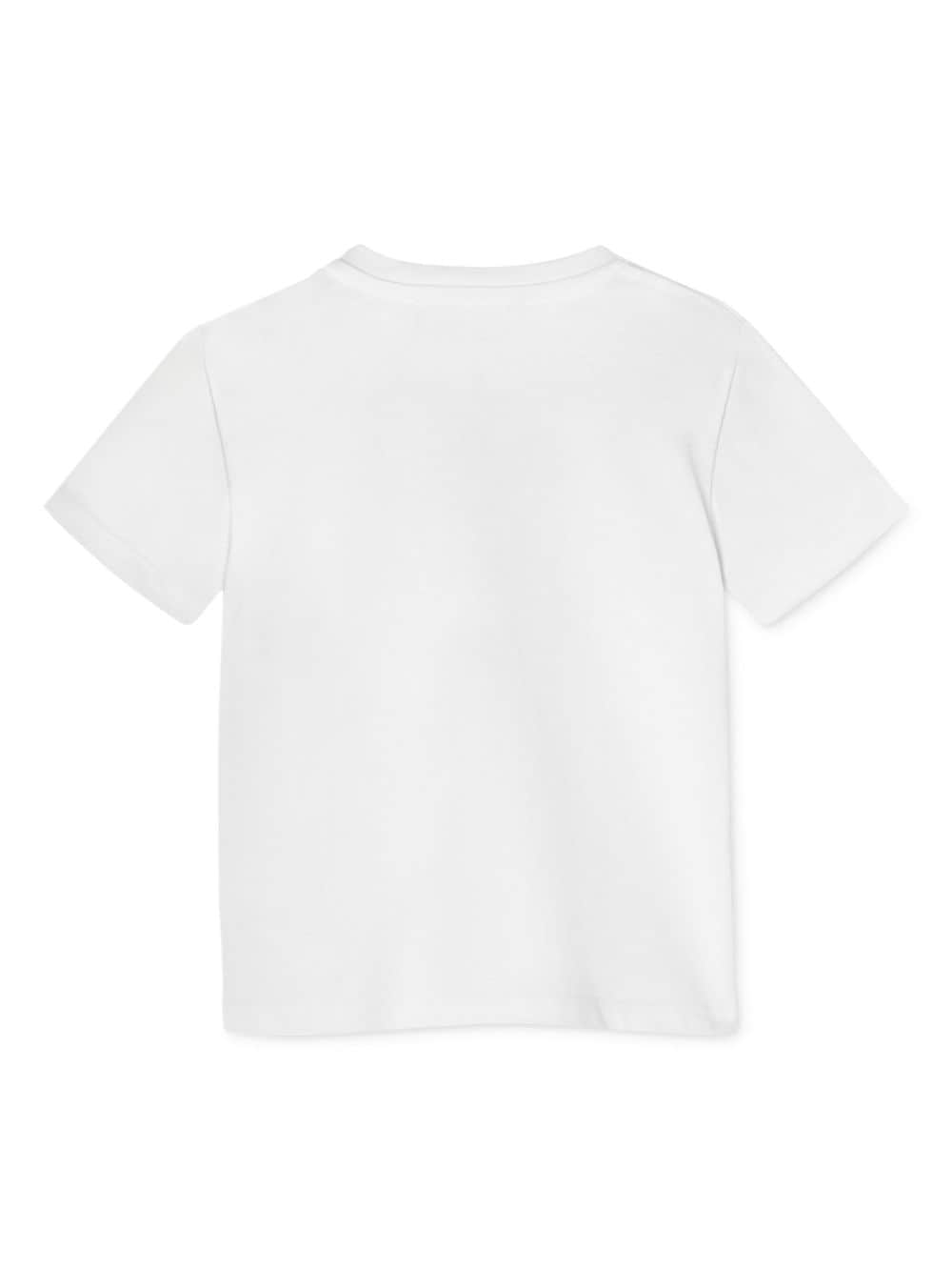 T-shirt bianca per neonato con stampa 10001021A11718 2W270 Versace Kids 