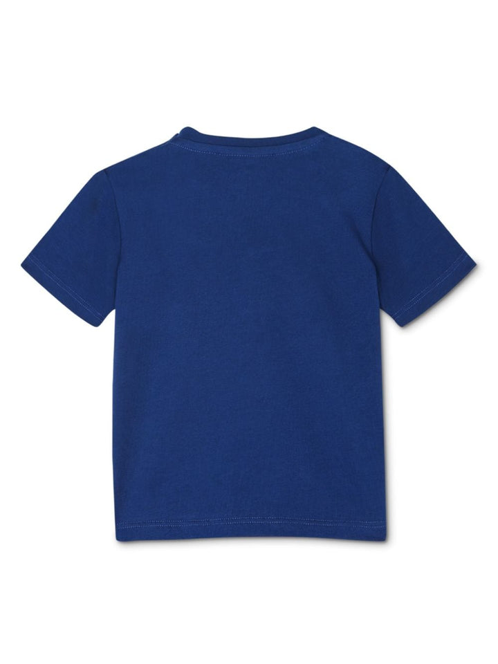 T-shirt per neonato in cotone blu 10001021A11719 2UT60 Versace Kids 