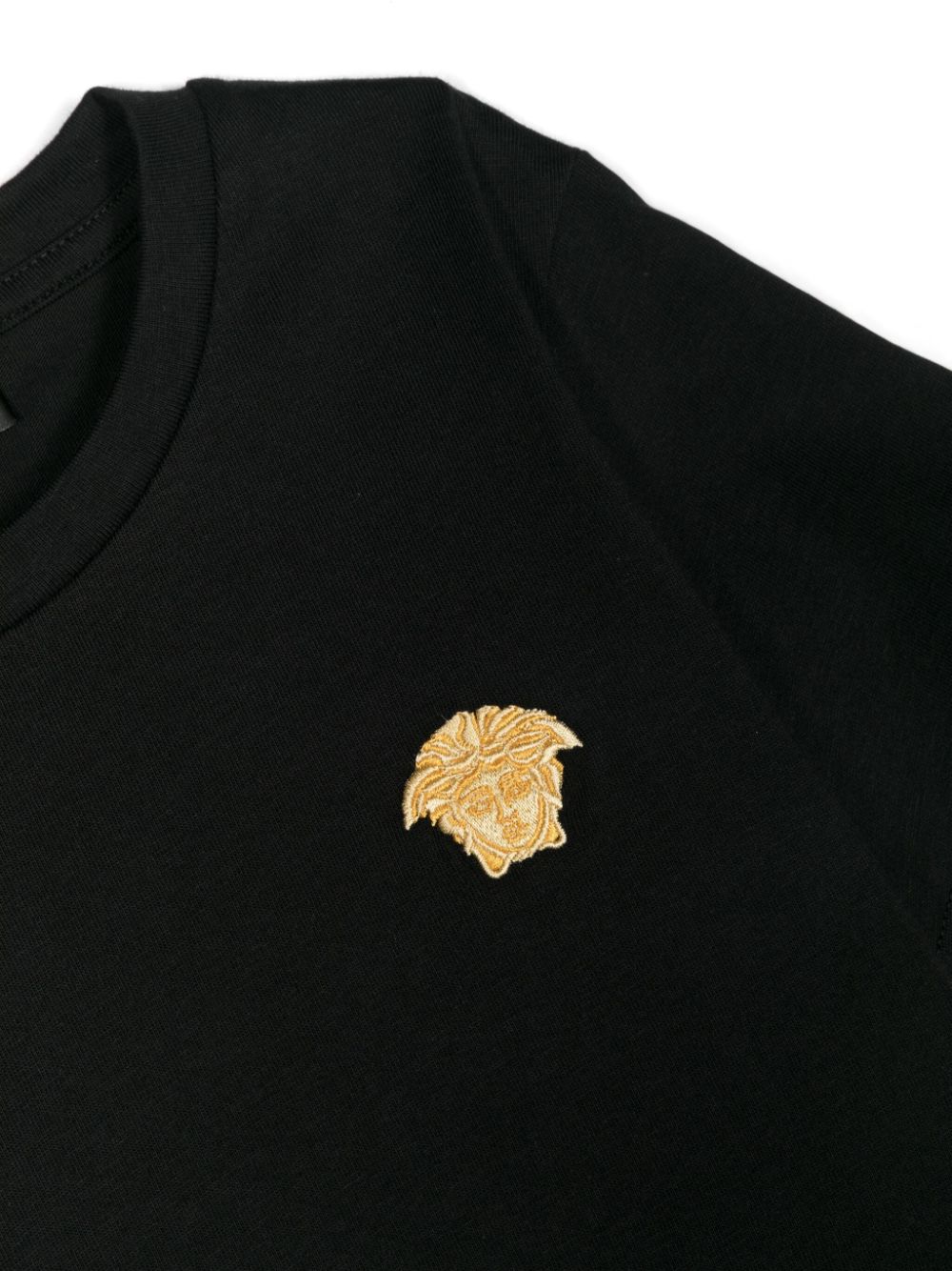 T-shirt unisex nera con logo 'Medusa' 10001291A10178 2B130 Versace Kids 