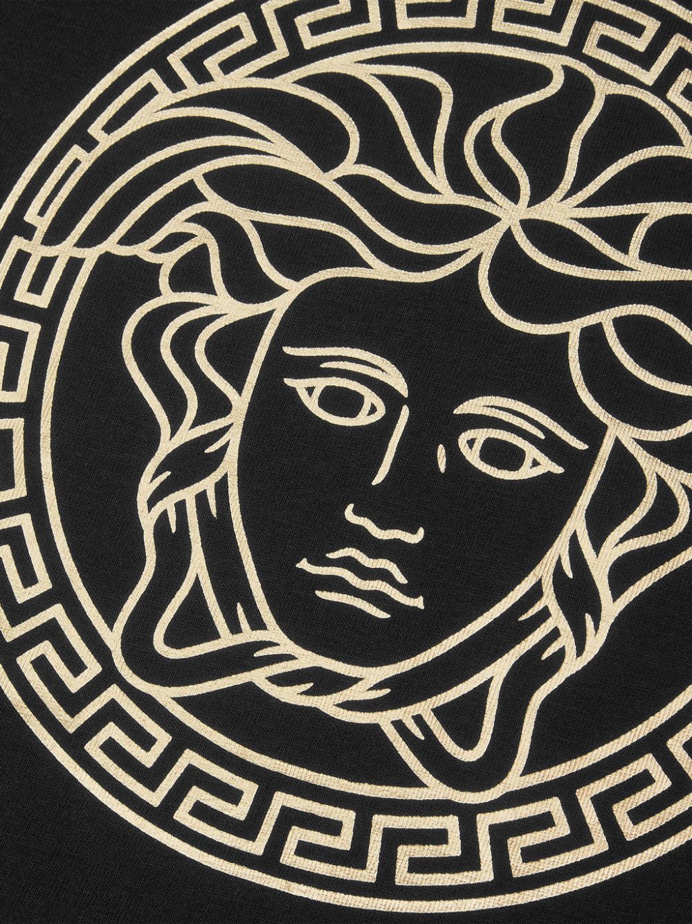 T-shirt per bambina in cotone nera 10002391A11718 2B130 Versace Kids 