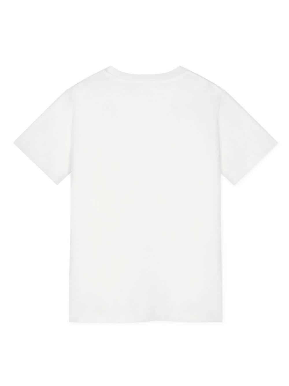 T-shirt per bambina in cotone bianca 10002391A11718 2W270 Versace Kids 
