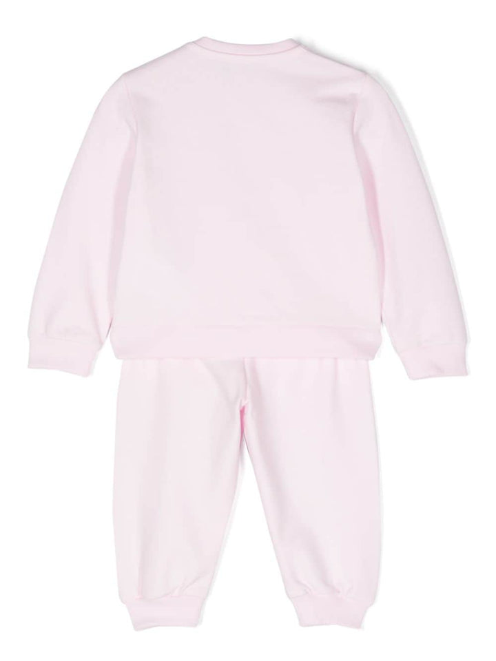 Completo sportivo per neonata in cotone rosa chiaro 10003081A11220 2P100 Versace Kids 