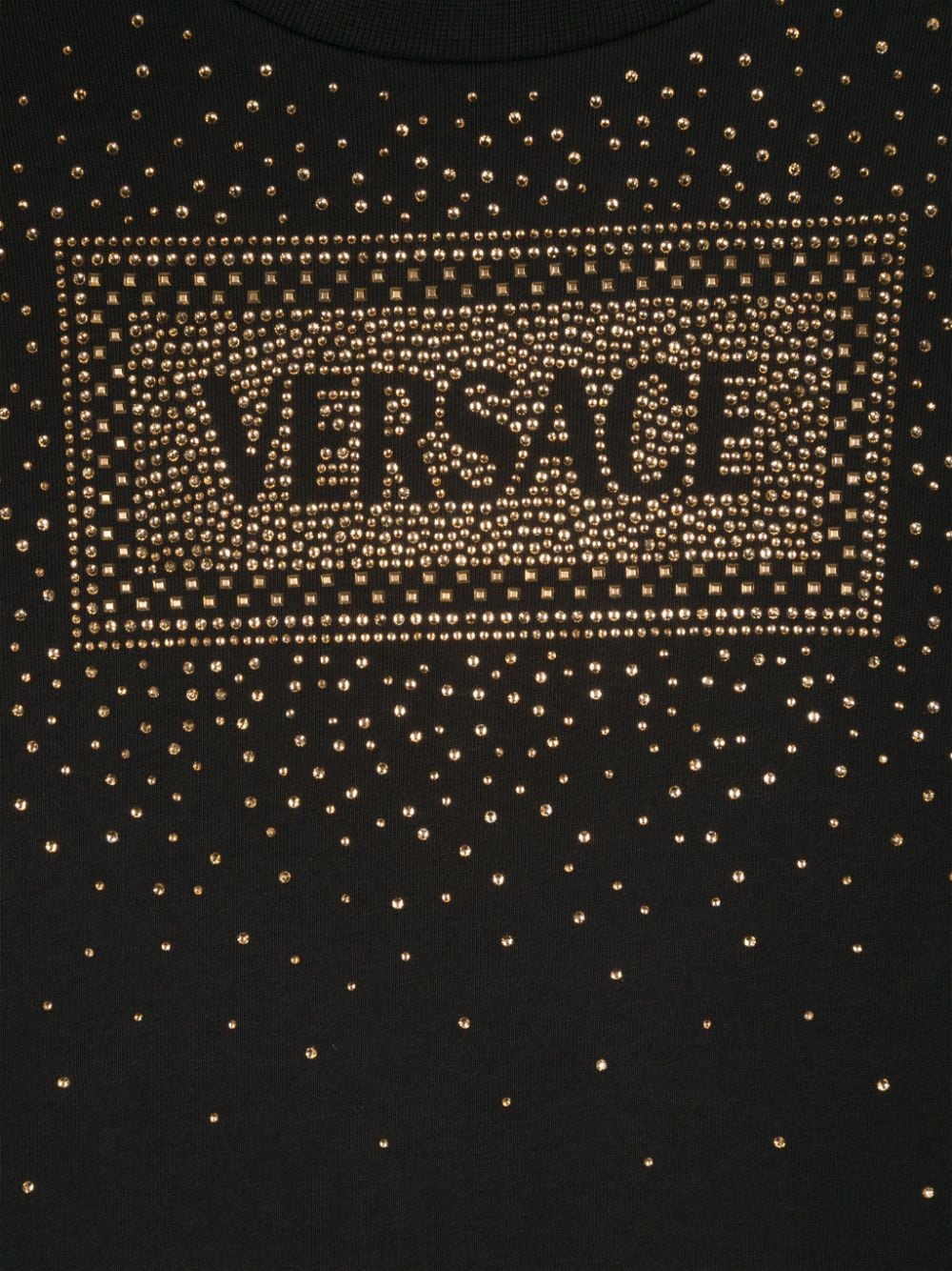 Abito per bambina in cotone nero 10003261A11462 2B130 Versace Kids 