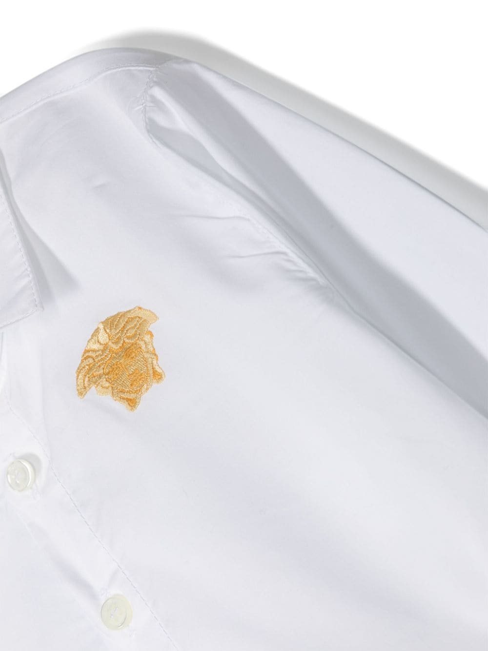 Camicia per neonato in cotone bianca 10139831A09715 2W110 Versace Kids 