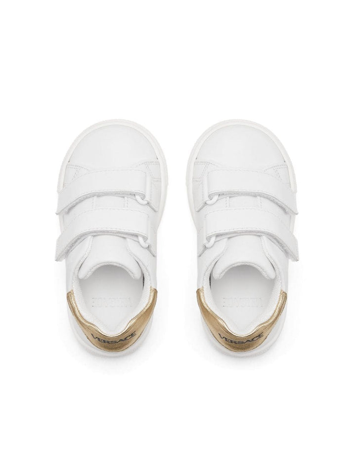 Sneaker per bambino in pelle bianca 10164941A11642 2WQ60 Versace Kids 