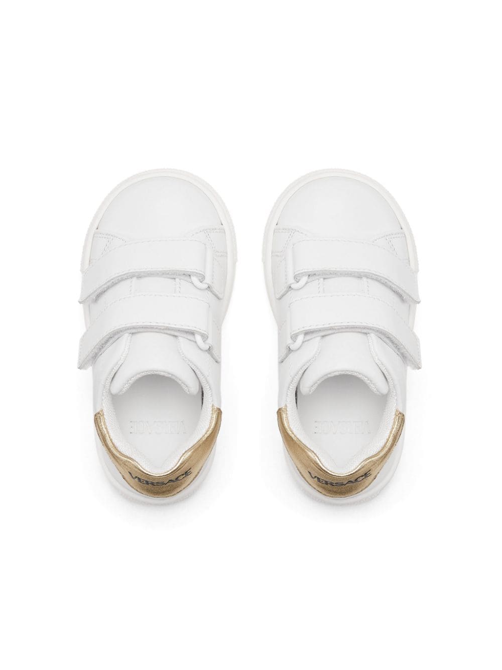 Sneaker per bambino in pelle bianca 10164941A11642 2WQ60 Versace Kids 
