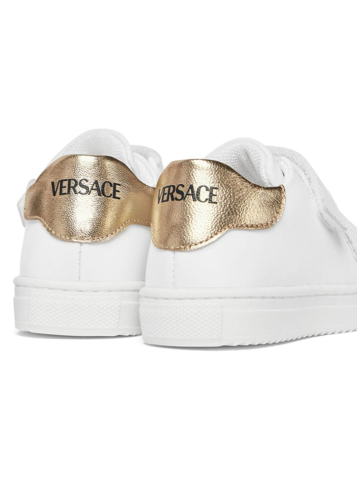 Sneaker per bambino in pelle bianca 10164941A11642 2WQ60 Versace Kids 