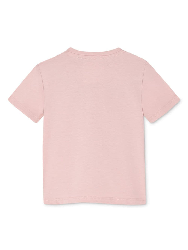 T-shirt rosa per neonata con stampa