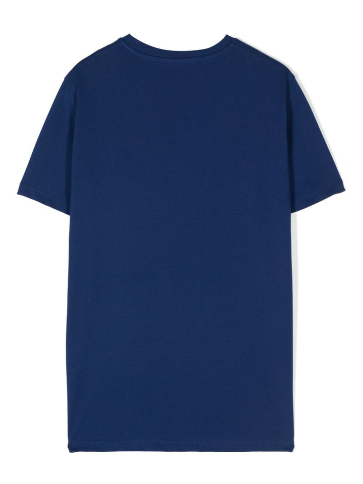 T-shirt unisex in cotone blu imperiale