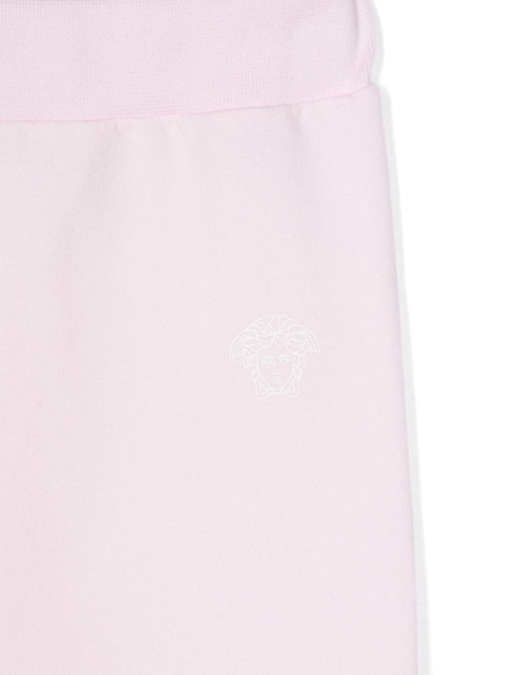 Sports outfit for baby girls in light pink cotton