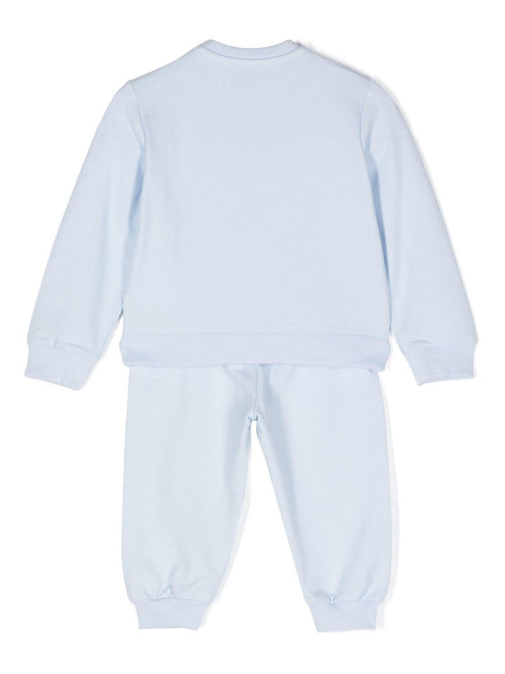 Completo sportivo per neonato in cotone azzurro